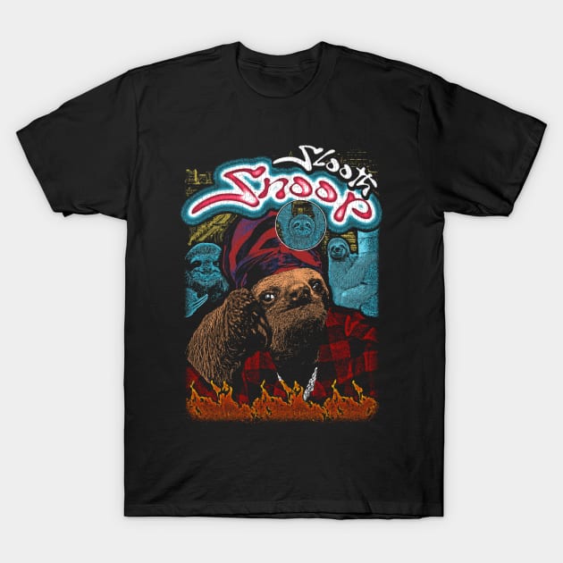 Snoop sloth vintage 80s bootleg design T-Shirt by BVNKGRAPHICS